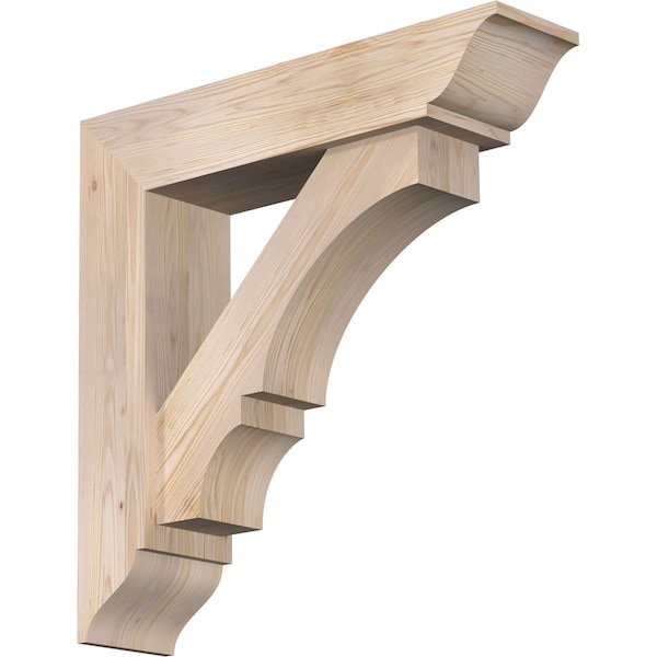 Ekena Millwork Balboa Traditional Smooth Bracket w/ Offset Brace, Douglas Fir, 7 1/2"W x 32"D x 32"H BKT0806X32X32BOA01SDF - main